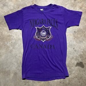 Vintage 80s Niagara Falls Canada Purple Destination Shirt
